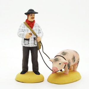 LOU 117 Homme avec cochon