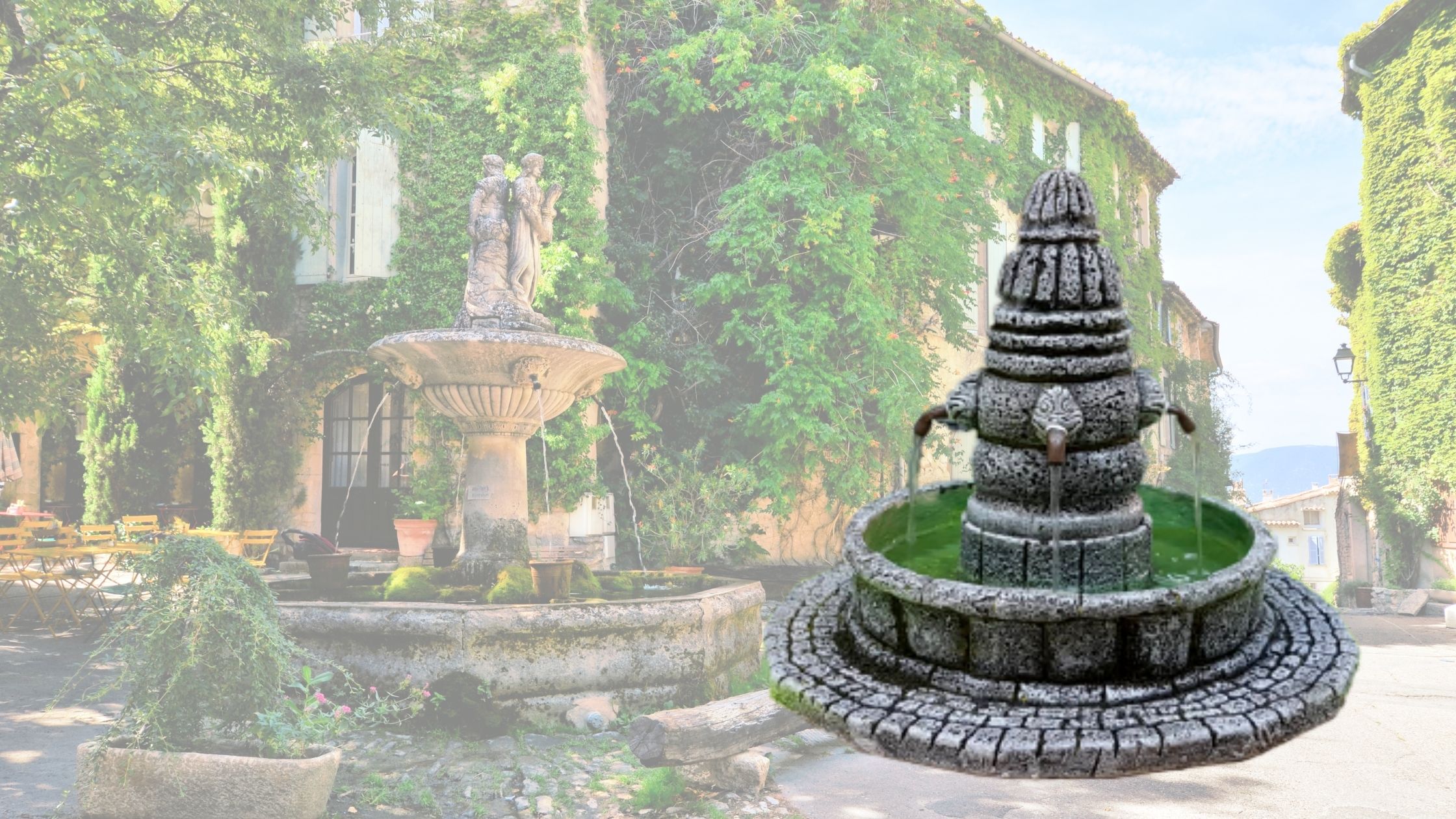 Fontaine décors de crèche
