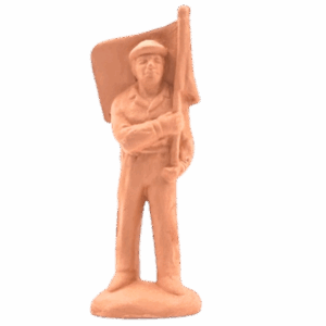 Homme au drapeau à peindre