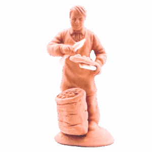 Homme aux châtaignes à peindre