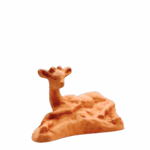 La biche couchée à peindre