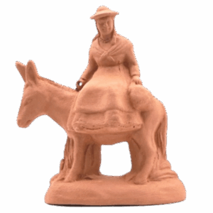 Femme sur l'âne à peindre