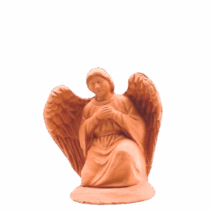 Ange à genoux à peindre